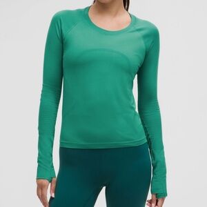 Lululemon Swiftly Long-Sleeve Shirt Waist Length TEAL LAGOON